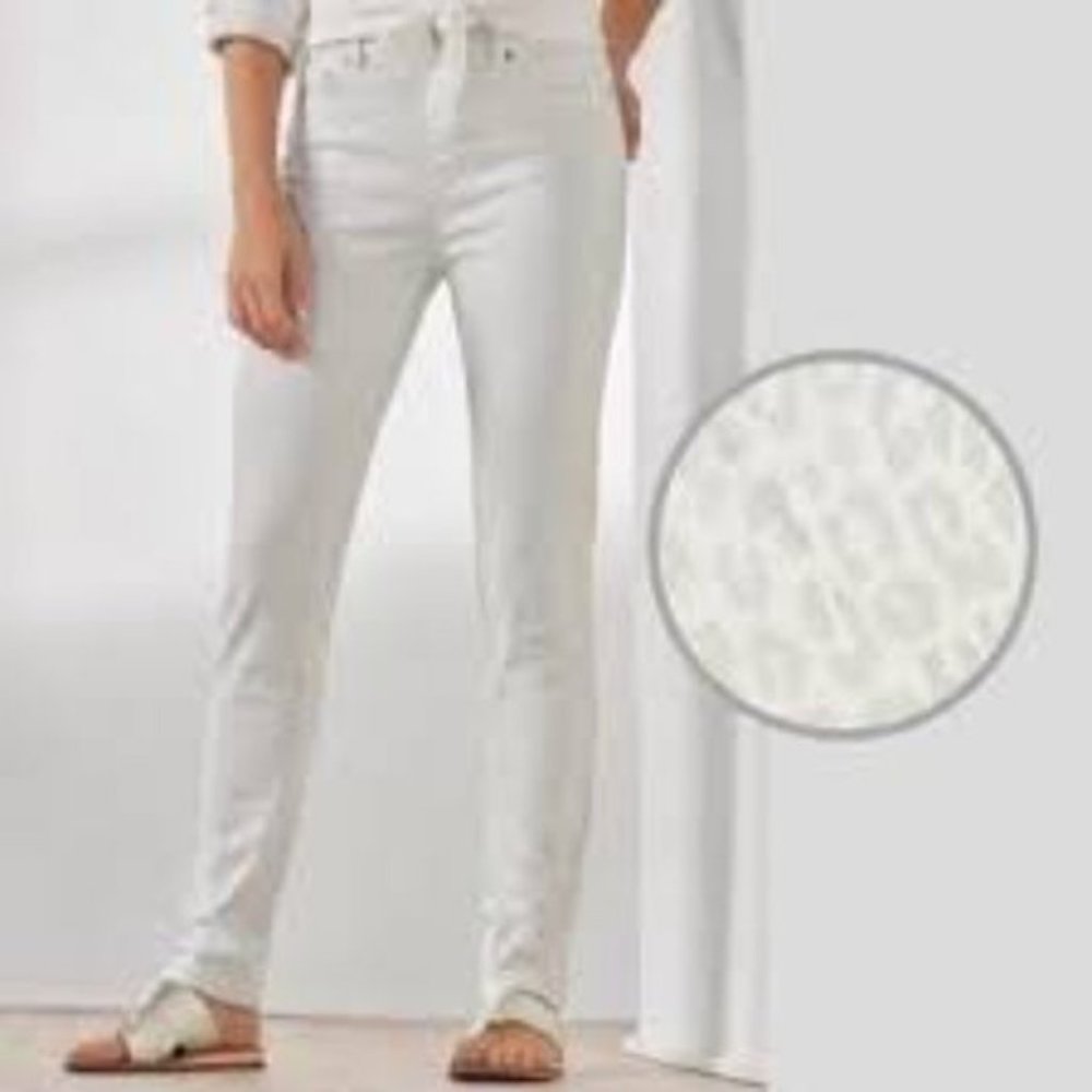 Soft Surroundings On The Prowl Animal Print Straight Leg Ankle Jeans Size XL
